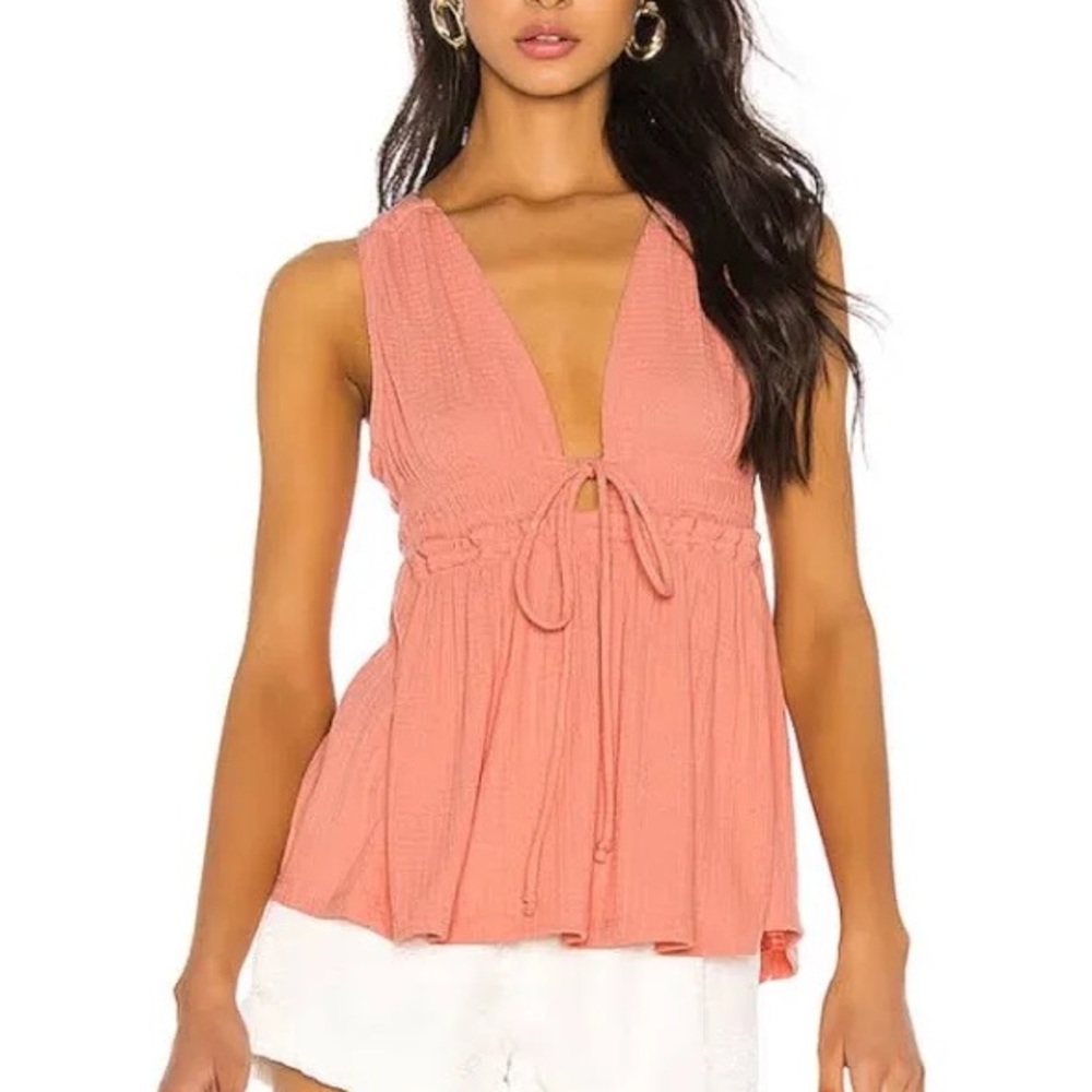 SOLD Free People Orange Beach Bound Top